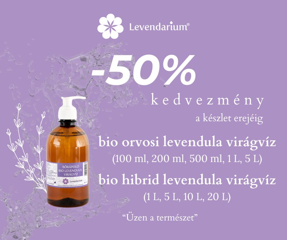 levendula virágvíz 50% kedvezmeny